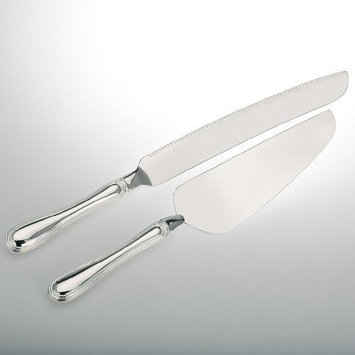 Tortenbesteck versilbert 2-teilig Silber Gravierbar Tortenheber Tortenmesser Kuchenbesteck Hochzeit
