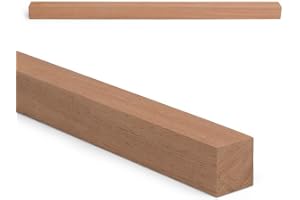 Woodsellers® Mahogny trälist 25 x 25 mm – (längd valbar 350–1 000 mm) – tekniskt torkat och redo att limmas – massiv trälist