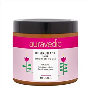 AURAVEDIC Kumkumadi Skin Brightening Gel With Kumkumadi Face Oil For Glowing Skin- Kumkumadi Gel For Pigmentation,Dark Spots For Women / Men, 100 Gm