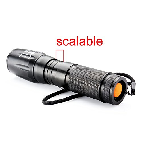 Enjoydeal 1800lm CREE XM-L T6 LED Taschenlampe Fahrradlampe Campinglampe Einstellbarer Fokus Zoom Licht Lampe Zoomable Handlampe Fackel Licht Super hell - 3