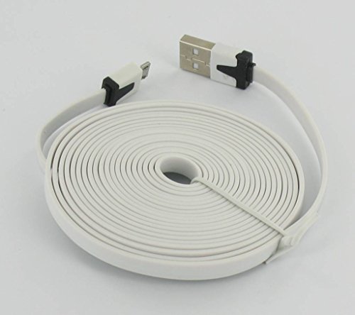 Micro USB Daten & Ladekabel 3 Meter Ultra Flach Handy Smartphone Anschluss - 2