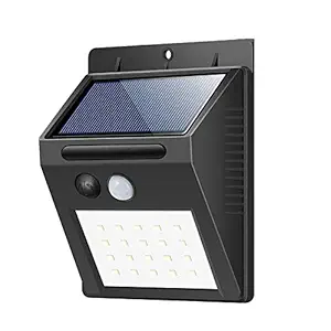 Renyke LED Bright Outdoor Security Lights with Motion Sensor Solar Powered Wireless Waterproof Night Spotlight for Outdoor/Garden Wall, Solar Lights for Home (20 LED) (Black)