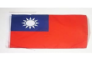 AZ FLAG - Drapeau Taiwan - 45x30 cm - Pavillon Taïwanais 100% Polyester Avec Deux Cordelettes - 20g