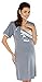 Zeta Ville Maternity - Women's Nursing Nightdress Robe Set Labour Hospital 126c (Graphite, UK 14)