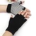 Produktbild kemai Non Slip Yoga Pilates Fingerlose Trainingshandschuhe Rutschfeste Yoga Socken & Handschuhe Set Dancing Pilates für Frauen, schwarz
