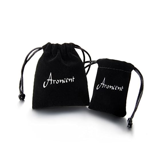 Aroncent 2PCS Pulsera de Cuero Trenzado Brazaletes Enamorados y 2PCS Collares con Colgantes de Yin Yang Tai Chi para… - Imagen 5