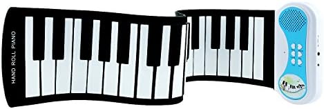 Kids Piano, Sanmersen 37 Key Multi-function Electronic Keyboard Piano Play Piano Organ with Microphone Educational Toy for Toddlers Kids Children (Blue)