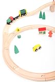 point-kids Holzeisenbahn Set 49 Teile, Zug komplett Set Holz - 4