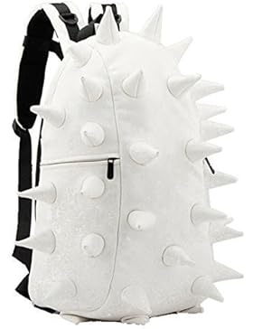 Rucksack - Schwarzer weicher Unisex Studenten Rucksack aus Kunstleder mit Stacheln