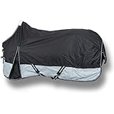 HKM by Reiterladen24 Weidedecke mit Polarfleecefutter 600D schwarz/grau