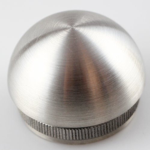 PRIOstahl® Edelstahl Kappe Stopfen Rund Rohrverschluss für Rohr 42,4mm V2A Rostfrei Rohrstopfen
