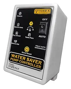 vahra technology (for Govt Water Supply) Fully AUTO Water Level Controller with Pipe Sensor, Pressure Sensor, Tank sensors - White