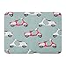 Produktbild TEPEED Bath Mat Character White Bike Retro Scooter with Italy Cartoon City Bathroom Decor Rug 15.7" x 23.6"/40x60cm