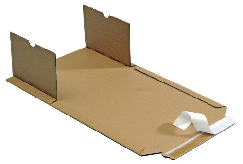 Preisvergleich Produktbild 100 Buchverpackungen Wickelverpackungen aus Mikro-Wellpappe Karton Multiwell® MW356E Gr. 270x185x20-60mm