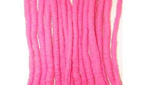 Pink Handmade Wool Dreadlocks - Double ended DE merino wool dreads