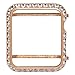 Produktbild UKCOCO 42mm kompatibel mit Apple Watch Displayschutzfolie 3,0 große Diamant Inlay Muster Fall Metallrahmen Fall Luxus Abdeckung Shell Stoßstange (Rose Gold)
