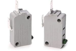 YHLOUBB 2pcs 125 V/250 V 16a 0,75n Normalerweise öffnen KW3A Mikrowellen -Ofen -Tür -Mikroschalter 3x1.6x1cm