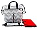 NimNik Baby Diaper Bags Chevron w/ Changing Mat Best Quality Designer Diapers Bag for Girls Boys Twins, Shower Gifts for Mom Dad