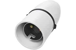 DOZTI Bayonet Cap Ceiling Lamp Bulb Holder T2 Cord Grip for use with Light Bulb Bayonet Light Pendant Un-Switched Light Fitting Holder (White)