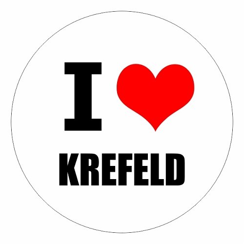 I Love KREFELD in Two Sizes Multi Colour JDM Decal Sticker Racing, 5 x 5 cm