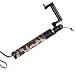Produktbild OKCS® Selfie Stick Stab hochwertiges echt Leder Bar Stylish Trend Blogger Stange Selbstporträt Handyhalterung Faltbare Selfie-Stange für Smartphones, iPhone, HTC, LG, Nokia, Sony, Samsung, Huawei, etc. - im coolen Military Style