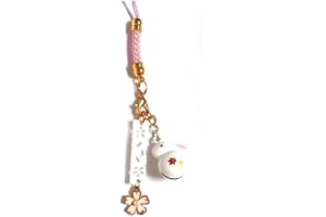 bopely Charme de téléphone, Lapin Mignon Fleur de Cerisier breloque de Sangle de téléphone Portable lanière de téléphone Pendentif Porte-Bonheur pour Porte-clés Sac à Main décoration