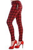 karo hose punk herren Erhältlich in rot, blau, lila, grün, grau und gelb in EU Größen 34-48