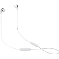 JBL Tune 215 Wireless Bluetooth Earphones with Microphone 3 Buttons Remote Control and Flat Cable - White
