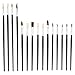 Ardisle 15 X FACE PAINTING BRUSHES - ROUND AND FLAT TIP ART PAINT BRUSH GLITTER QUALITY