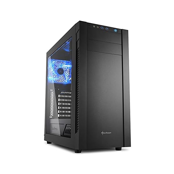 Sharkoon s25-v - Caja de Ordenador, pc Gaming, semitorre ATX, Negro.