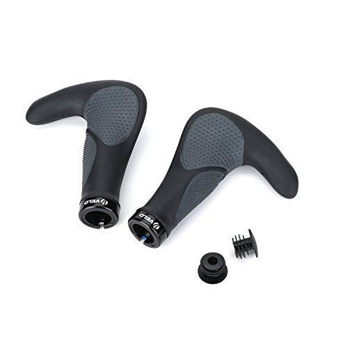 Topnaca® 2X neue Generation Geleinsätze Stoßfestigkeit Ergonomie Komfort Design Fahrrad MTB XC FR Lenkergriff mit G2 Schraubensicherung - 2