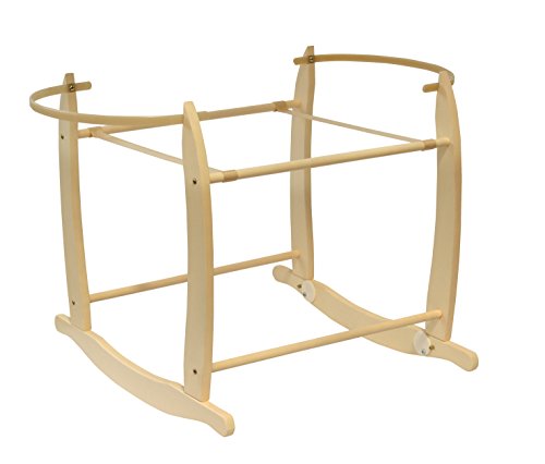 Clair de Lune Deluxe Rocking Moses Basket Stand (Cream)