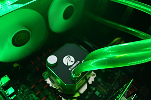 VIBOX Rainmaker 81 Gaming PC – 4,5GHz Intel i7 Quad Core CPU, Geforce GTX 1060, leistungsfähig, Wassergekühlter Desktop Gamer Computer mit Spielgutschein, Windows 10, Grün Innenbeleuchtung, lebenslange Garantie* (4,2GHz (4,5GHz Turbo) Superschneller Intel i7 7700K Kabylake Quad 4-Core Prozessor CPU, Nvidia GeForce GTX 1060 3GB Grafikkarte, 32GB Team 2133MHz DDR4 RAM, 240GB SSD, 3TB Festplatte, Raijintek Triton Wasserkühler, 600W 85+ Netzteil, NZXT H440 Gehäuse, Z270 Mainboard) - 7