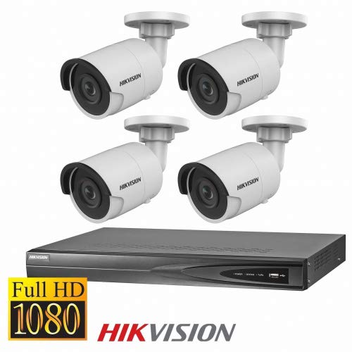 Preisvergleich Produktbild Full HD Bullet Low-Light IP Überwachungskameraset mit 4 Kameras