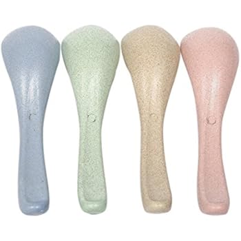 6 Bunte Keramik-Löffel Set - Leichte Suppenlöffel Für Asiatische Küche & Desserts