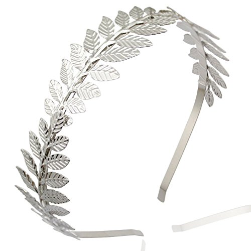 Price comparison product image PIXNOR Headband Leaf Branch Bridal Hair Band Tiara (Silver)