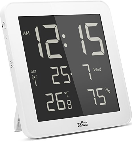 Braun - Digitale Funkwanduhr BNC014G RC, weiß