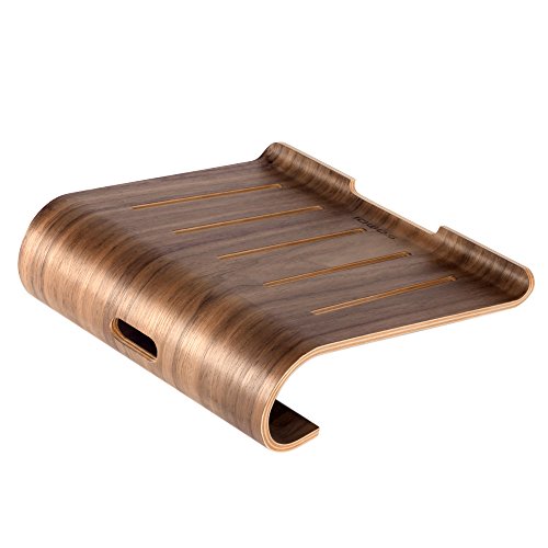 SAMDI Hölzerne Kühlung Ständer | Universal Elegante Halter Halterung Dock aus Holz für MacBook Air/Pro Retina-iPad Pro Tablet Laptop PC Notebook(Braun) - 7