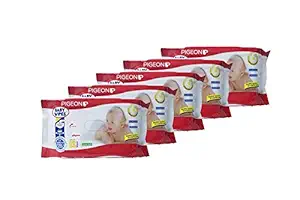 Pigeon Chamomile Baby Wipes (Pack of 5, 80 Sheets per Pack)