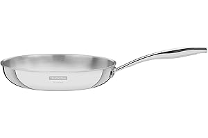 Tramontina Grano Frying Pan Stainless Steel for Induction, Electric, Gas and Ceramic Glass Hobs, ‎Cookware, Kitchen, 30 cm, 3.4 litres, 62155300