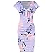 Produktbild Manadlian damen Kleid Damen Manadlian Sommerkleid damen Lässig gedruckt Floral Volant Halsband Etuikleid