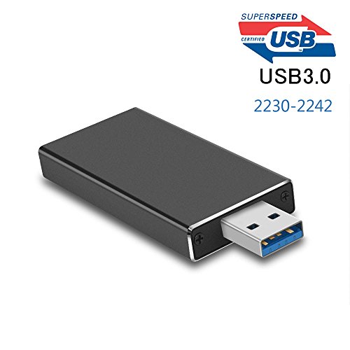 ELUTENG m2 SSD Adapter USB 3.0 zu m.2 NGFF SSD Konverter Adapter Gehäuse 6Gbps für 2230 2242 SSD m2 SATA USB SSD Stick in Schwarz