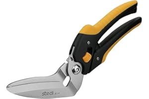 stedi 22cm Teppichschere, Hochleistungsschere, Universalschere, Mit Fein Gezackten Klingen Aus Kohlenstoffhaltigem Edelstahl – Einfaches Schneiden Von Elektrischen Kabeln, Stoff, Eisenbleche