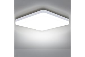 ASHUAQI LED Ceiling Light, 36W 4000K Natural White Ceiling Lights, 4250LM Square Ceiling Lights for Kitchen, Bedroom, Hallway, Toilet, Porch, Lounge, Laundry, Dining Room, Balcony, Utility Room