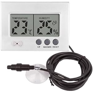 DIGITALTHERMOMETER HYGROMETER FÜR TERRARIUM ELEKTORNISCH MESSGERÄT INNEN 230009