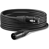 Midex MCB-20X Kaliteli Stereo Mikrofon Kablosu XLR + XLR 20 Metre Siyah Renk