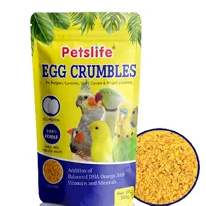 PETSLIFE Egg Crumbles for Finches- Budgies - Canaries - 300g