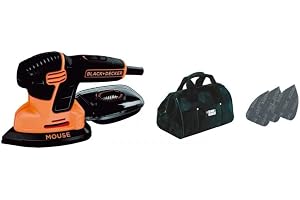 BLACK+DECKER KA musmatta sander med tre nätlakan, 120 W