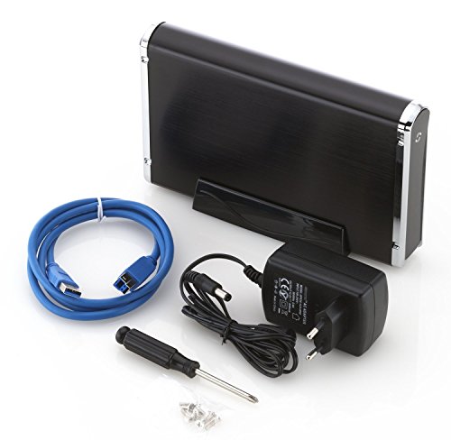 XeReon 3,5″ Externes Gehäuse USB 3.0 für Festplatten Schwarz Hochwertiges Aluminium Festplattengehäuse (Festplattengehäuse 3;5″ USB 3.0 / schwarz) - 7