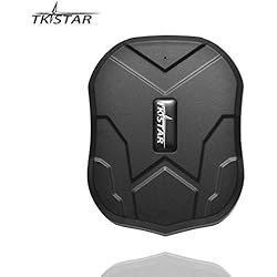 TKSTAR Localizados gps para coche , APP / Sitio web posición en tiempo real Antirrobo GPS Localizados para Vehículos fuerte imán y 5000 mAh recargable impermeable GPS Tracker TK905